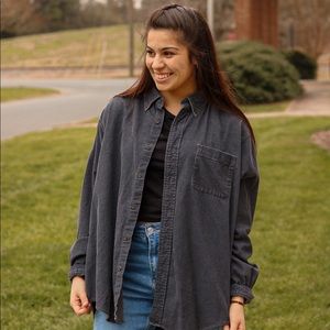 Charcoal corduroy button up